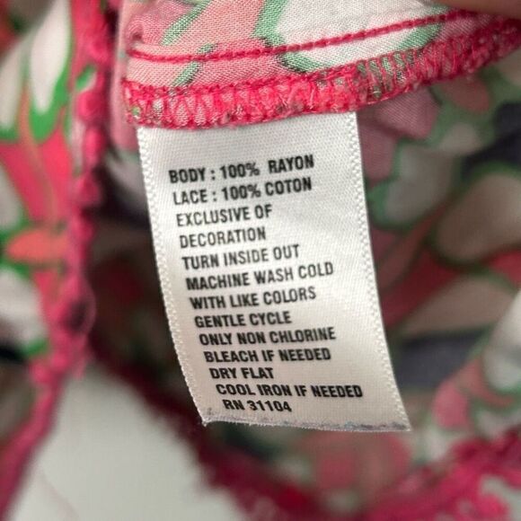 Crown & Ivy Multicolor Tassel Tie Front Bell Sleeve Rayon Blouse Women’s Size 3X - Picture 7 of 11